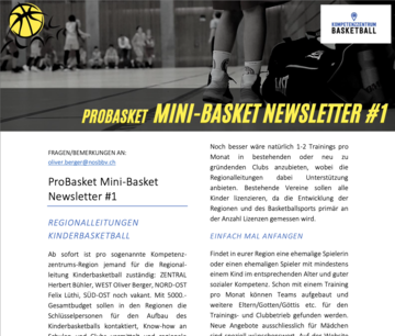 ProBasket Mini-Basket Newsletter #1