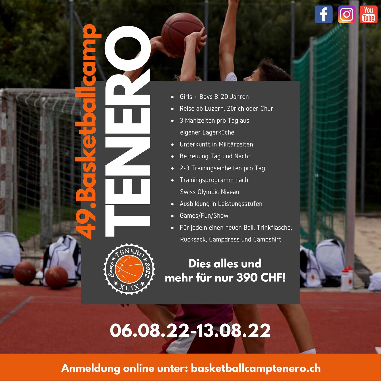 Basketballcamp Tenero (06.08.2022 - 13.08.2022)